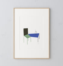 Load image into Gallery viewer, Giclée print "Chair. Table. Vase" / "Kėdė. Stalas. Vaza"