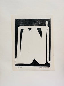 Linoprint “Woman” / Lino atspaudas“Moteris”